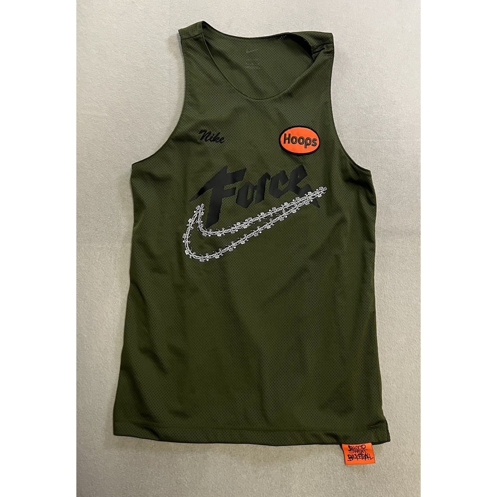 Nike Force Dri-Fit Basketball Jersey Men's Size Medium Green Mesh DH6755-352